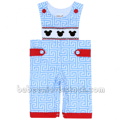Cute smocked longall for baby boy - BB1221A