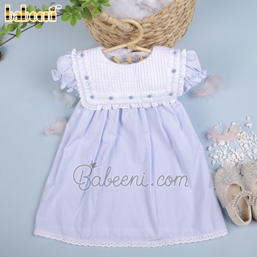 Flower embroidery baby ruffle dress – BB2635