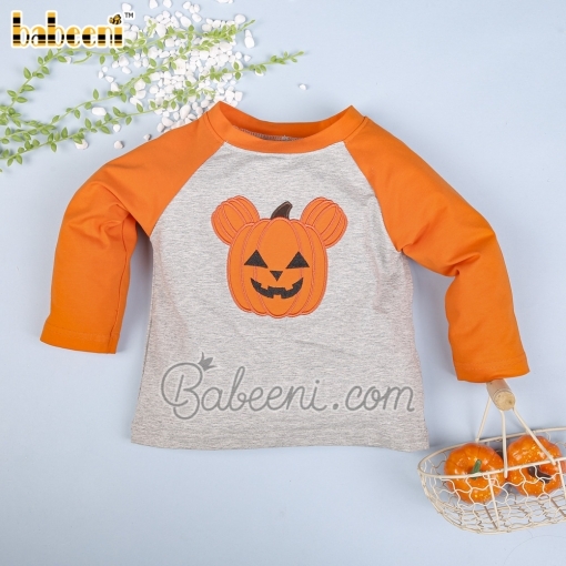 Pumpkin applique boy t-shirt – BB2726