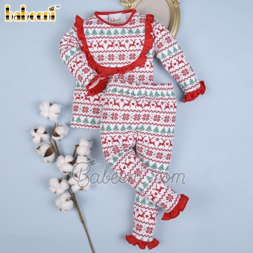 Christmas Nordic printed girl loungewear – BB2745