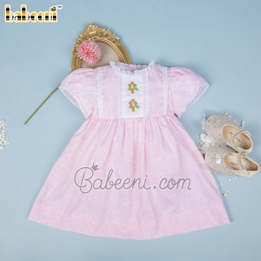 Cross hand embroidery baby dress – BB2660