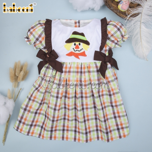 Scarecrow applique baby dress – BB2941