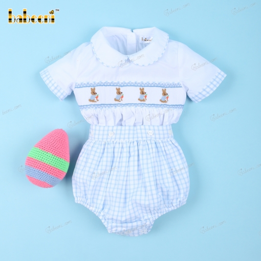 2-Piece Easter 4 Bunny Blue For Boy - BB3233