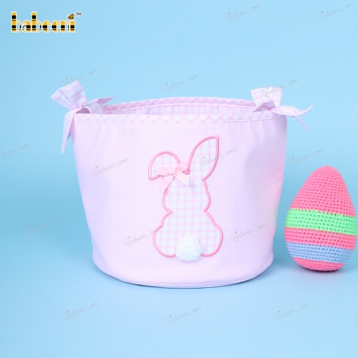 Cute Easter Bunny Pink Applique Bag - BB3255