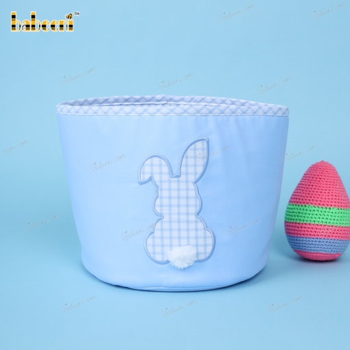 Cute Easter Bunny Applique Blue Bag  - BB3256