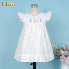 duck-and-flower-white-dress-for-girl---bb3348