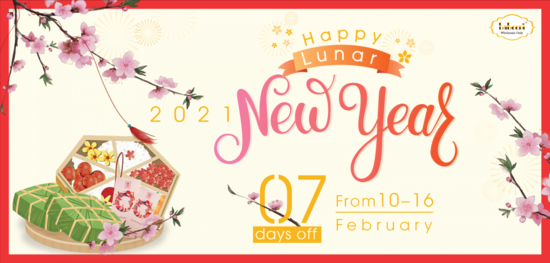 NOTICE OF LUNAR NEW YEAR HOLIDAY 2021