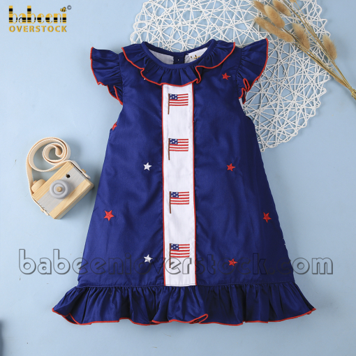 Independence Day embroidery girl dress - BB1407A