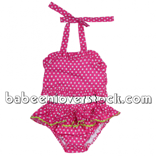 Cute plain two-piece swimwear for baby girl - BB1038
