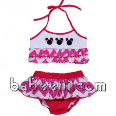 Minnie smocked swimsuits for little girl - BB472A minnie-smocked-swimsuit-