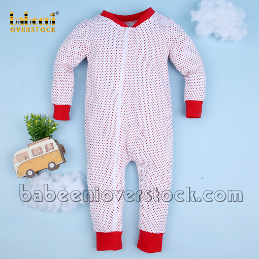 Red polka dot boy bubble - BB2421A