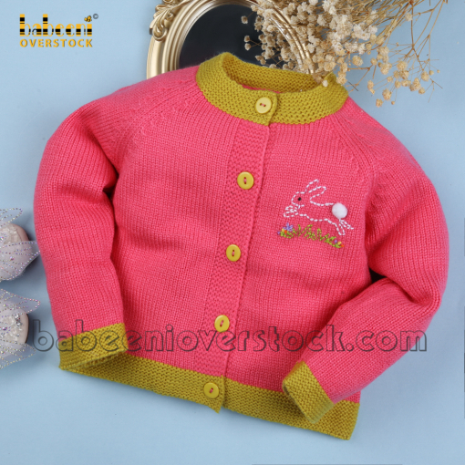 Cute bunny hand embroidered cardigan - BB2399
