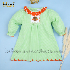 Nice thanksgiving smocked girl dress - BB1458 thanksgiving-smocked-girl-dress