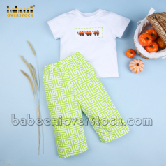 Pumpkin smocked boy clothing - BB2427 pumpkin-smocked-boy-clothing---bb2427