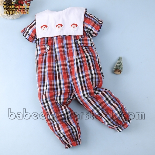 Santa Claus hand embroidery long bubble for boy - BB1313