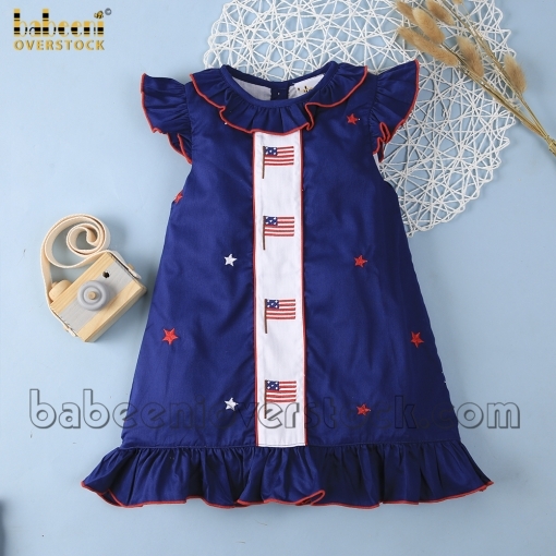 Independence Day embroidery girl dress - BB1407