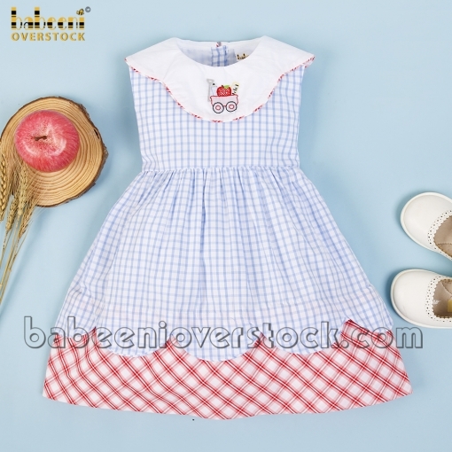 School stationery hand embroidered dress - BB1427