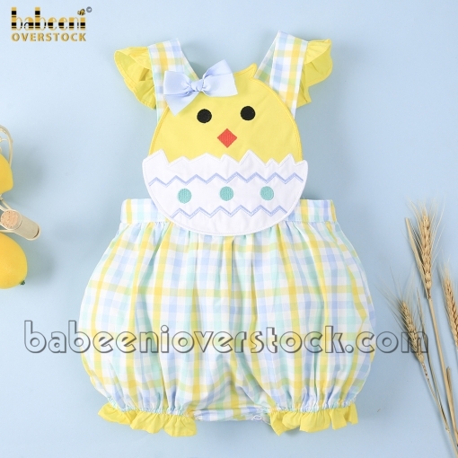 Appliqued girl bubble big chicken nice ruffle - BB1809