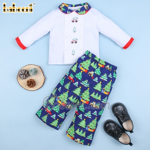 Lovely Xmas embroidery boy clothing - BB1479