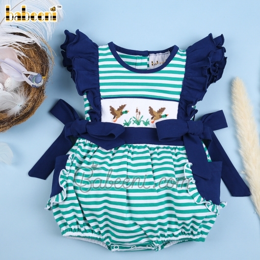 Exquisite duck pattern smocked bubble for girl - BB1735