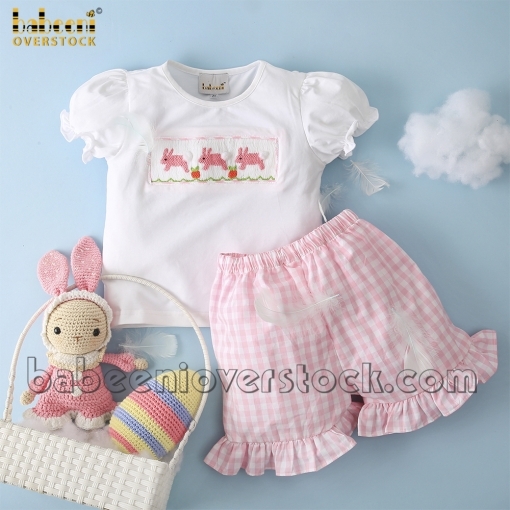 Lovely Smocked bunny girl clothing - BB2306