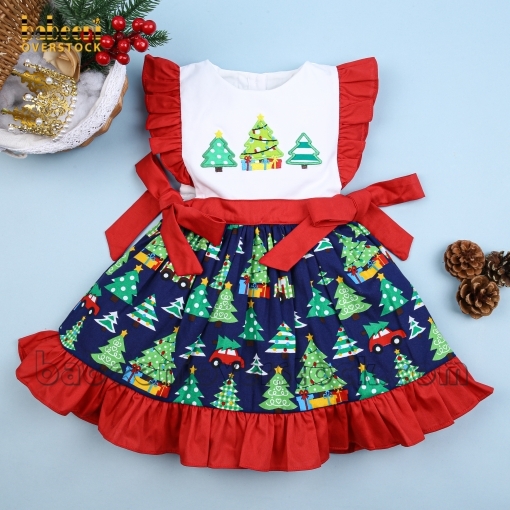 Christmas tree baby girl dress - BB2331
