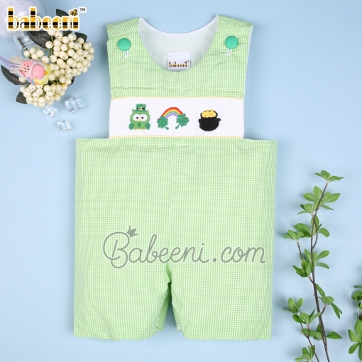 St Patrick smocked boy shortall - BB1379A