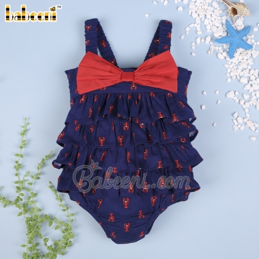 Shrimps printed ruffle baby swimwear – BB2674