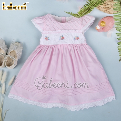 Flower embroidery baby dress – BB2705A