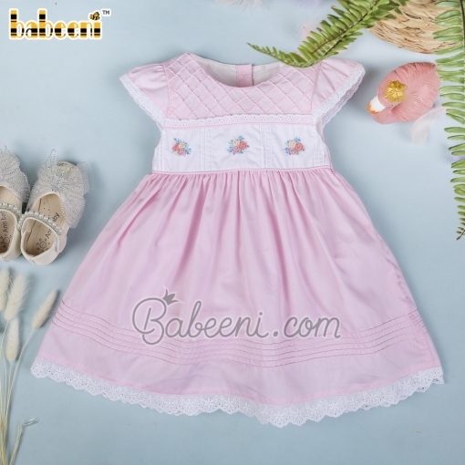 Flower embroidery baby dress – BB2705
