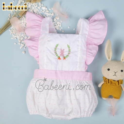 Rabbit crochet baby girl bubble – BB2658