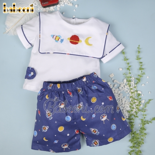 Universe embroidery boy set clothing – BB2820A
