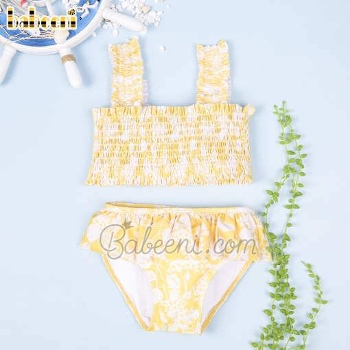Sprig of flowers pattern swimwear for little girls – BB2673