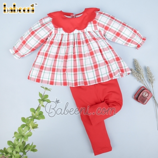 Flower Scallop baby set clothing for little girls  – BB2844