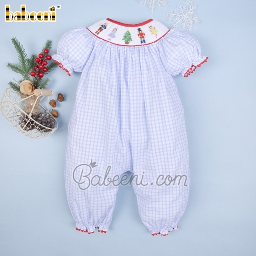 Christmas patterns smocked baby long bubble – BB2860