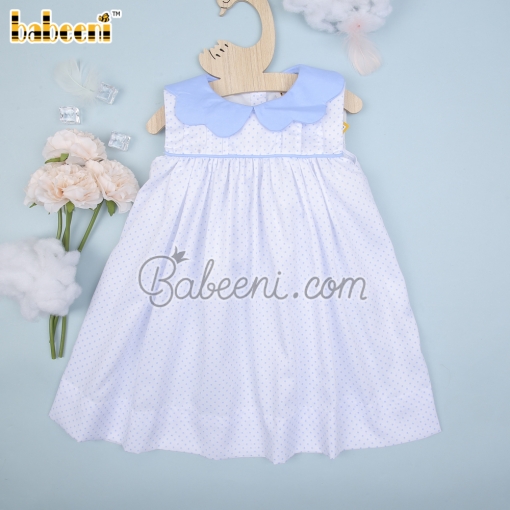 Fancy scallop baby dress – BB2914