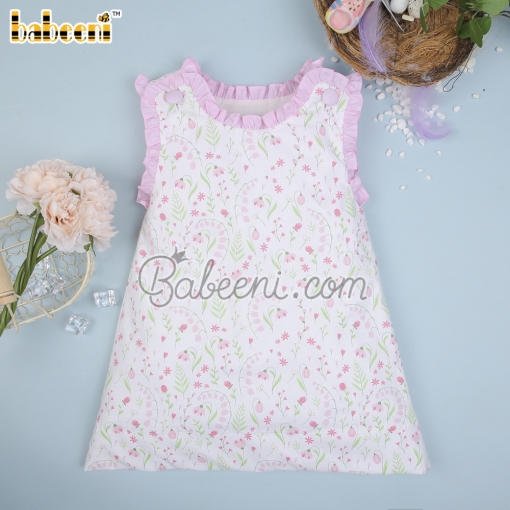 Lily floral baby dress with ruffle – BB2915