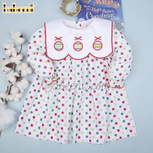 Christmas ornament embroidery girl dress - BB1443