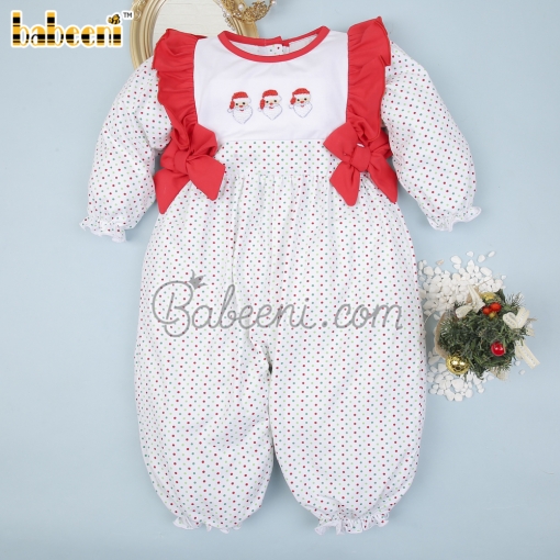 Santa embroidery girl bubble – BB2946