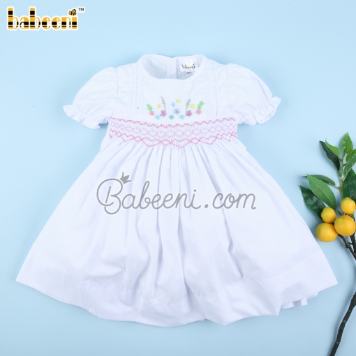 Geometric Beautiful Flowers Dress for little girl - BB3098B