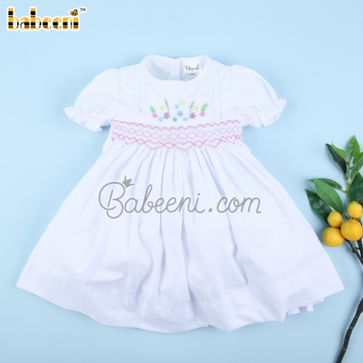 Geometric Beautiful Flowers Dress for little girl - BB3098