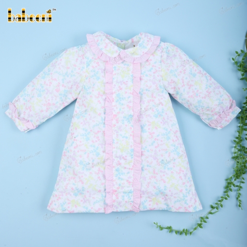 Floral Plain Dress for Girl - BB3157