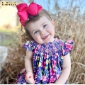 plain-dress-in-dark-blue-with-pink-purple-floral-for-girl--
