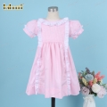 plain-pink-dress-and-white-strip-middle-for-girl---bb3232