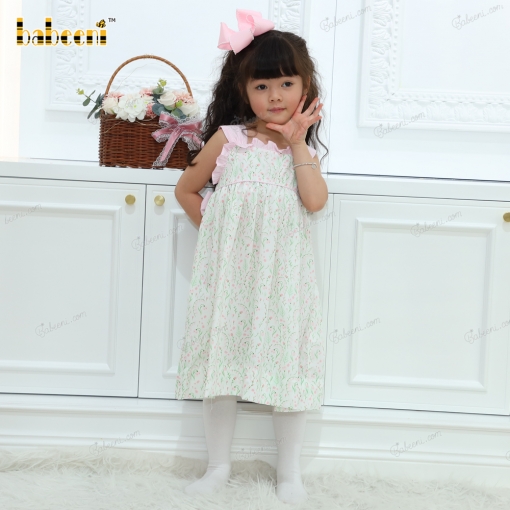 Lily floral ruffle belted dress for girl – BB2994
