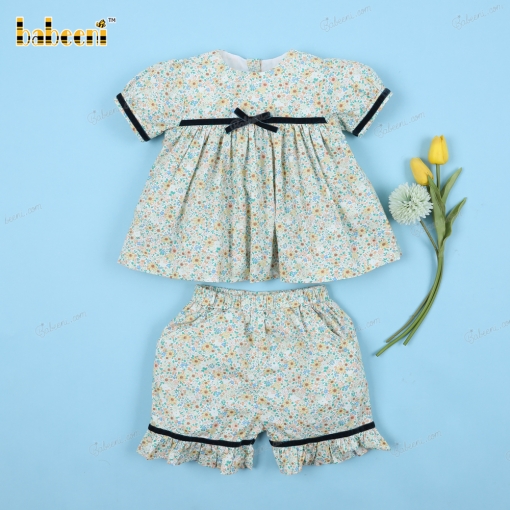 2 Piece Set Green Outline For Girl - BB3239