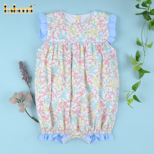 Floral Bubble With Blue Accent For Girl - BB3313