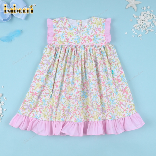 Floral Dress With Pink Accents For Girl - BB3315