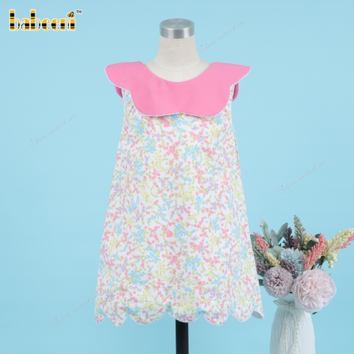 Plain Floral Pink And Green For Girl - BB3359