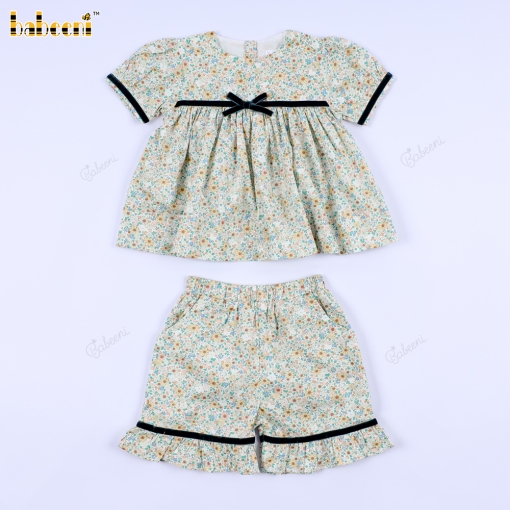 2 Piece Set Green Outline For Girl - BB3239